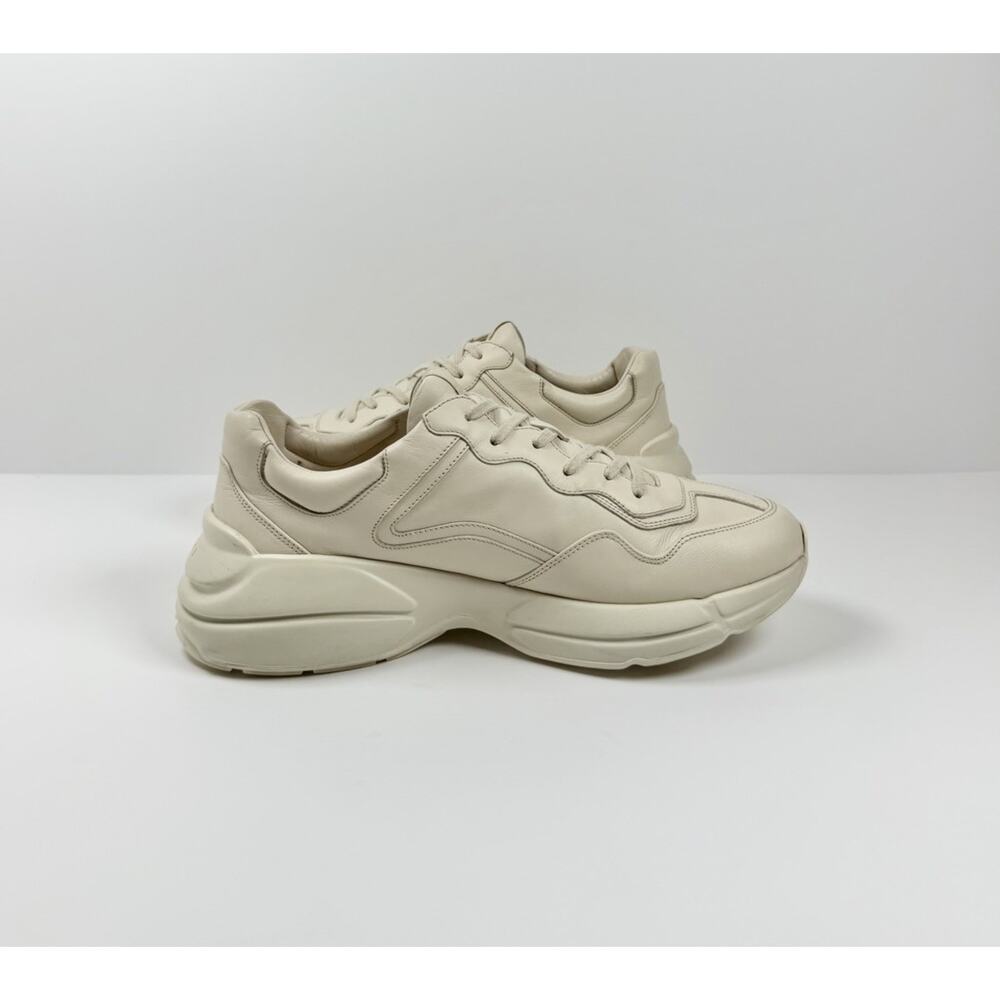 Size 13US - Gucci Rhyton Ivory Leather Vintage Logo - Picture 5 of 8
